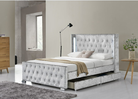 Double Size Upholstered Platform Bed Frame