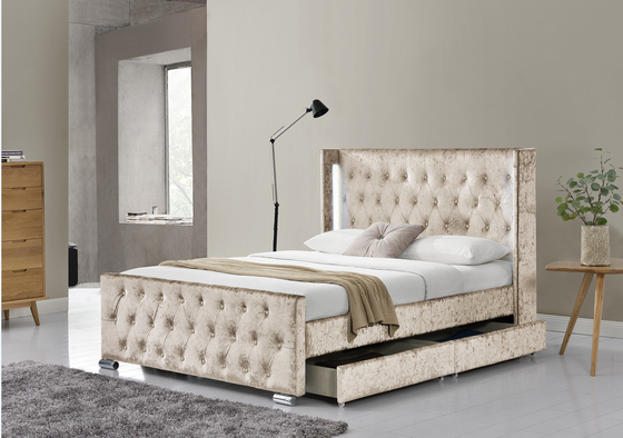 Double Size Upholstered Platform Bed Frame