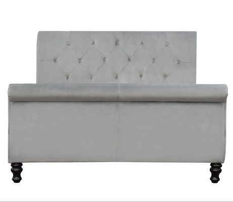 Upholstered chesterfield bed frame king size Sleigh With Buttons