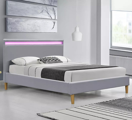 Stanlake Grey Light Up Bed Frame With Headboard 140x200cm 160x200cm 180x200cm
