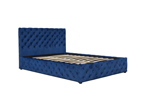 OEM ODM Platform Upholstered Tufted Twin Bed With Storage