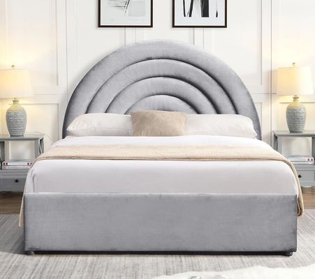 Boucle Gas Lift Storage Bed Frame with Hydraulic Storage,No Box Spring Needed