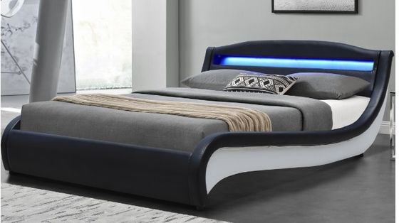 Hot Selling LED Upholstered Bed with Optional Color for home Furniture