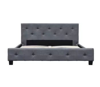 Soft and Beautiful Upholstered Bed Frame with Curved Headboard and Unique Design